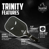 Phantom TRINITY 14MM T700 Raw Carbon Fiber Thermoformed Pro Pickleball Paddle w/ Premium Cover- Features