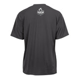 Mens Gray Short Sleeve Perf Tee- Back