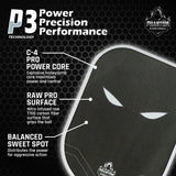 Phantom TRINITY 14MM T700 Raw Carbon Fiber Thermoformed Pro Pickleball Paddle w/ Premium Cover- P3 Technology 