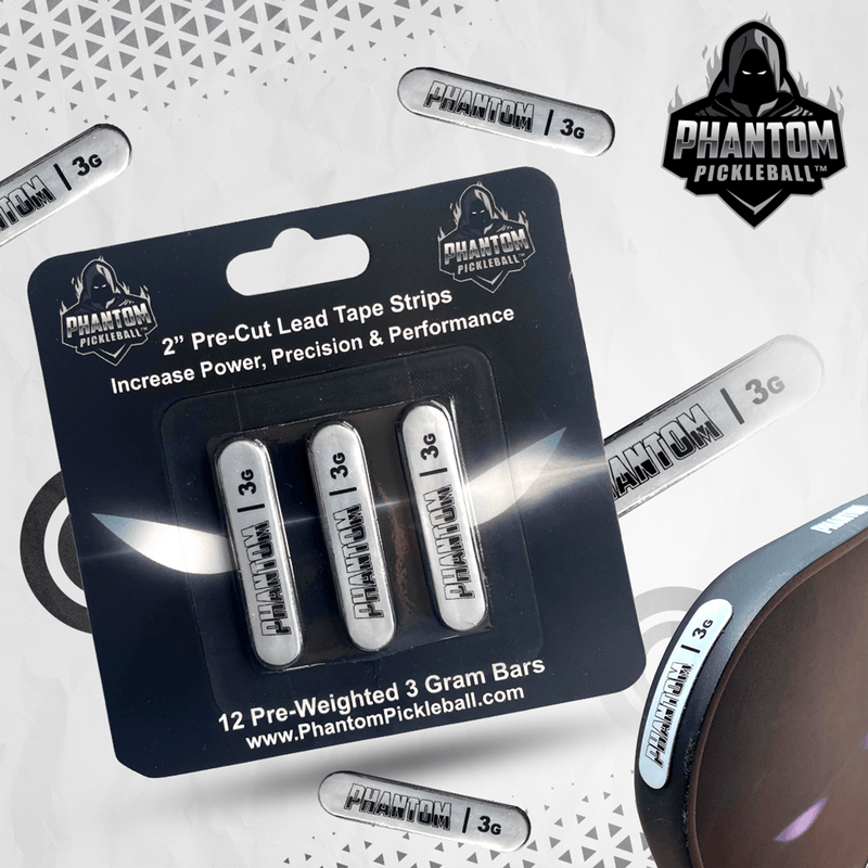 Phantom Pickleball Lead Tape - 12 count - Pre-Cut - 3 gram bars