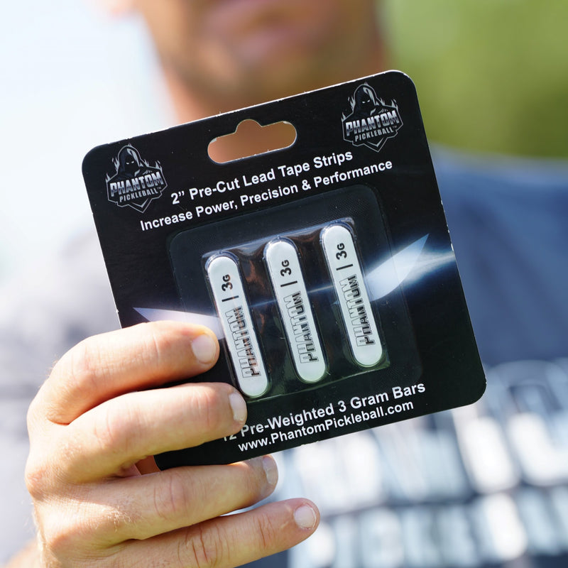  Phantom Pickleball Lead Tape - 12 count - Pre-Cut - 3 gram bars