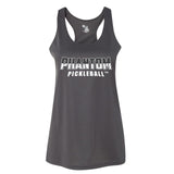 PHANTOM Women's Racerback Performance Tank Top- Gray- Front 