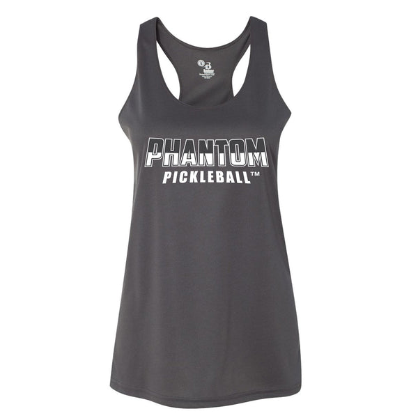 PHANTOM Women's Racerback Performance Tank Top- Gray