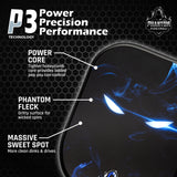 PHANTOM SNIPER 13MM T800 Carbon Fiber Pickleball Pro Paddle with Cover-  P3 technology