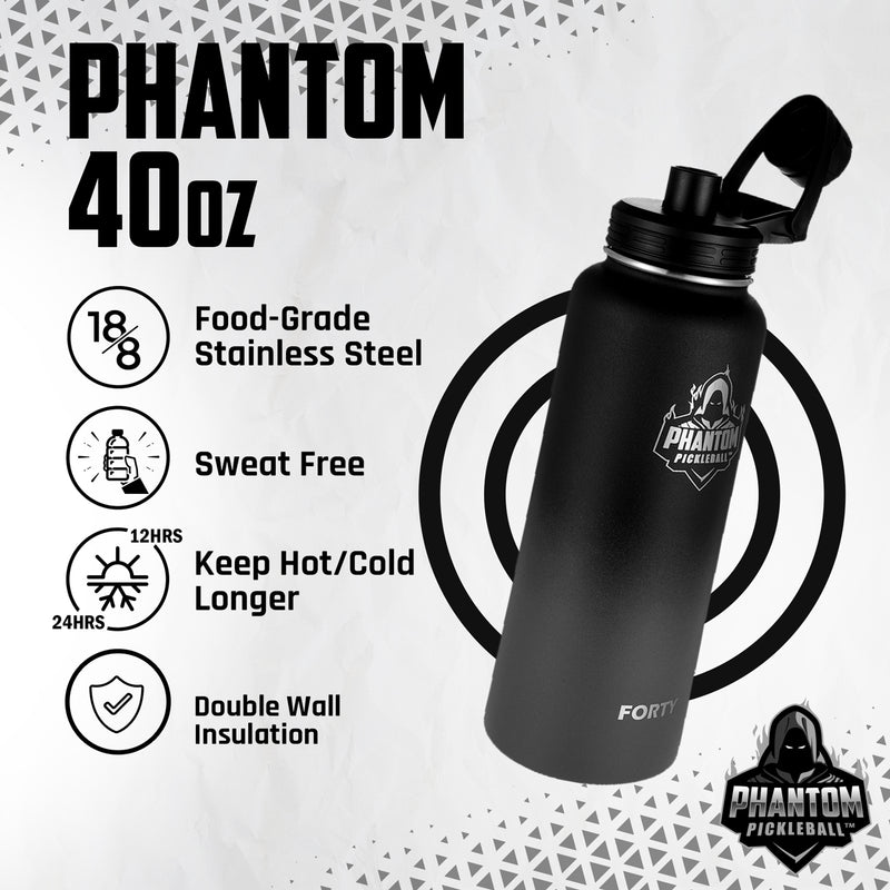 40oz CP Signature Pickleball Insulated Water Bottle with Sport