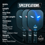 Phantom Eternal 14MM T700 Carbon Fiber Pickleball Paddle with Cover-Paddle Specifications
