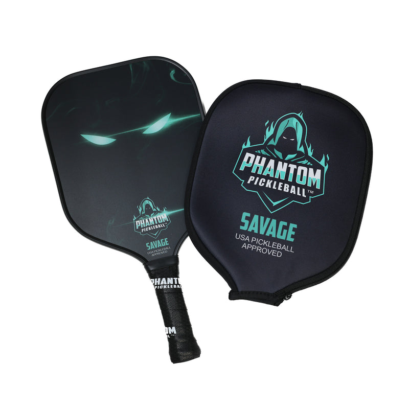 PHANTOM SAVAGE 13MM T800 Carbon Fiber Pickleball Pro Paddle with Cover