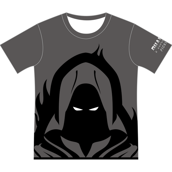 TEAM PHANTOM Unisex Short Sleeve Dry-Fit Full Sublimation T-Shirt - Gray